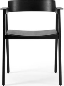 Fekete tölgyfa karfás étkezőszék Flip – Gazzda