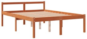 viaszbarna tömör fenyőfa időseknek való ágy 135 x 190 cm