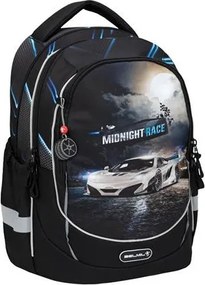 Iskolatáska, cipzáras, BELMIL Leisure Plus Midnight Turbo, versenyautó (BL3388734F)