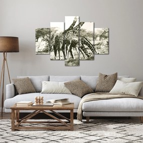 Kép - Zsiráfok, vintage (150x105 cm)