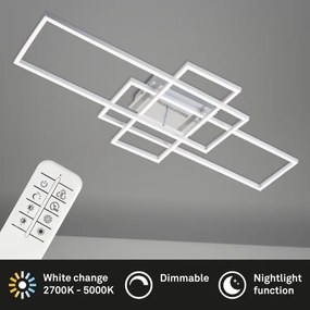 Brilo - LED Dimmelhető felületre szerelhető csillár FRAME LED/51W/230V króm + távirányító