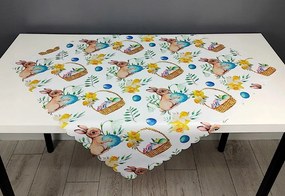 Húsvéti futópad 80x80 színes húsvéti nyuszi húsvéti kosár