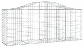 12 db íves horganyzott vas gabion kosár 200x50x80/100 cm
