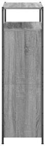 szürke sonoma színű szerelt fa cipősszekrény 75x34x112 cm