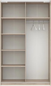 BERNO ruhásszekrény, 120 cm | Jackson hickory tölgy + Kasmír