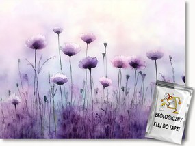 Fotótapéta Flizelina Természet Rét Kert Lila Virágok 104x70,5 ragasztó