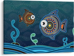 Kép - festett hal (70x50 cm)