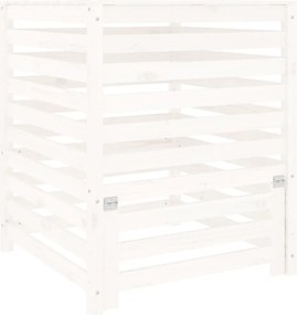 vidaXL fehér tömör fenyőfa komposztáló 82,5 x 82,5 x 99,5 cm