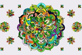 Öntapadó tapéta zöld Mandala