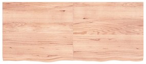 világosbarna kezelt tömör tölgyfa fali polc 140 x 60 x (2-4) cm
