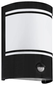 Eglo 99566 Cerno kültéri fali lámpa, mozgásérzékelővel, fekete, E27 foglalattal, max. 1x40W, IP44