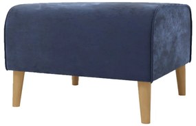 Sötétkék bársony lábtartó Carole – Ropez