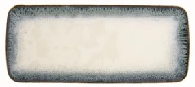 Porcelán hosszúkás asztali kínáló tál 36x16 cm kék Easy Life NUANCES Blue