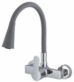 Sink Quality Flash 3000 Fali Mosogató Csaptelep - Rugalmas, Szürke