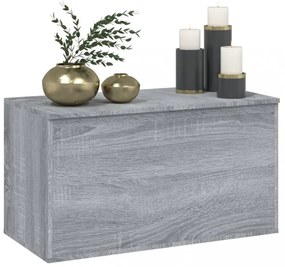 szürke sonoma szerelt fa tárolóláda 84 x 42 x 46 cm