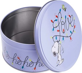 PEANUTS fém tárolódoboz, Snoopy Love Ø13,5 cm