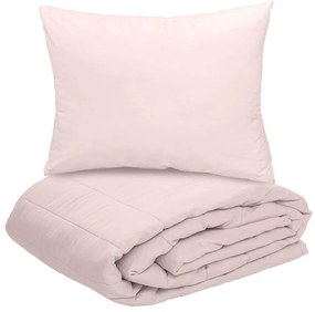 SUMMER nyári steppelt paplan 140x200 cm párnahuzattal 70x90 cm, púderrózsaszín