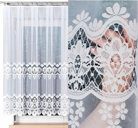 Daria jacquard függöny mintás 018982 magasság 150cm, fehér színben (méterenként)