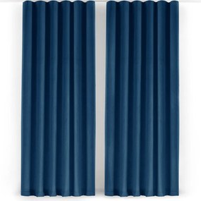 Kék bársony dimout (részleges sötétítő) függöny 140x270 cm Velto – Filumi