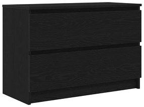 fekete szerelt fa TV-szekrény 80x35x54 cm