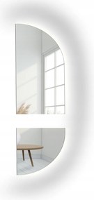 Noe félig ovális tükör Két Részben Led háttérvilágítással 30x120