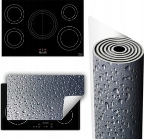 Vinil Tűzhelyvédő Szőnyeg Asztallap 90x52 szürke cseppek