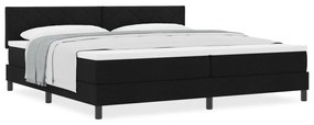 Box Spring Ágy Matraccal Fekete 200x200 cm Szövet