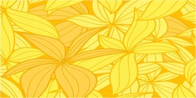 Konyhai panel Sárga virágok háttér 120x60 cm Ragasztó