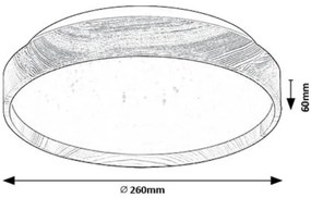 Rabalux 71143 - LED Mennyezeti lámpa LEANA LED/12W/230V 3000K átm. 26 cm