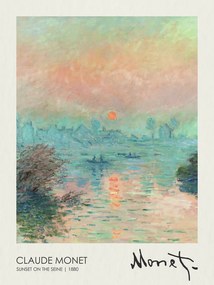 Reprodukció Sunset on the Seine at Lavacourt (1880), Claude Monet