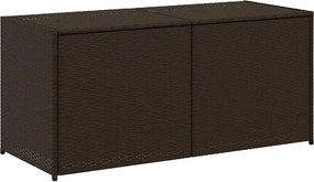 vidaXL barna polyrattan kerti tárolóláda 283 L