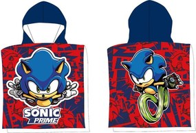 Sonic a sündisznó Velocity Mode strand törölköző poncsó 50x100 cm (Fast Dry)