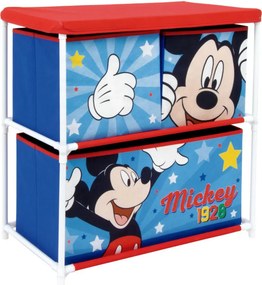 Disney Mickey Star játéktároló állvány 3 rekeszes 53x30x60 cm