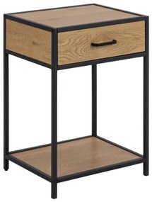 Éjjeli szekrényke SARON tölgy/fekete