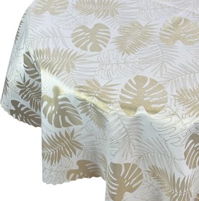 Abrosz Foltálló Monster Levelek Fehér Arany Kör Átmérő 140 cm