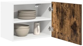 Függő szekrény Riga Füstölt tölgy és fehér 50 x 31 x 40 cm