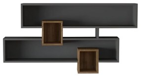 Fali polc Karen - Walnut, Anhtacite