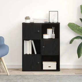Könyvespolc fekete tölgy 60x24x76,5 cm Gépesített fa