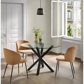 Kerek étkezőasztal üveg asztallappal, ø 119 cm - Kave Home