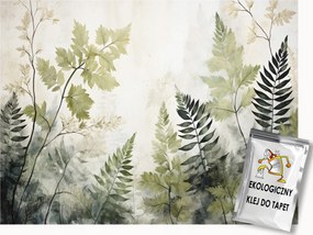 Fotótapéta Flizelina Természet Erdő Növények Zöld Levelek Páfrány 350x250 ragasztó