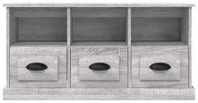 szürke sonoma színű szerelt fa TV-szekrény 100x35x50 cm
