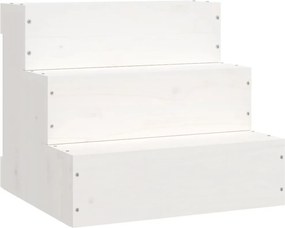 vidaXL tömör fenyőfa kisállat lépcső fehér 40 x 37,5 x 35 cm