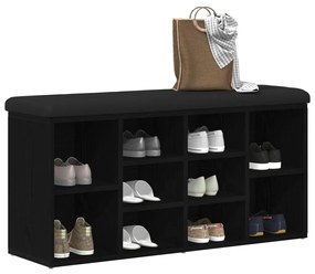 Tároló Pad Fekete Tölgy 100x30x48 cm Műszaki Fa