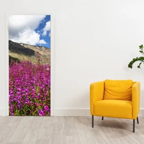 Fotótapéta ajtóra - Hegyi réti táj (95x205cm)