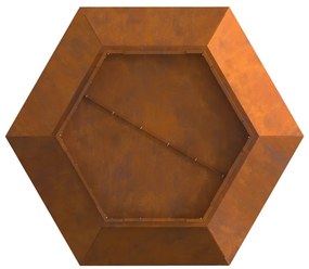 Tűzrakó Barna 100 x 100 x 28 cm időjárásálló acél