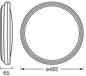Ledvance - LED Mennyezeti lámpa ORBIS HELMAN LED/36W/230V átm. 48,5 cm ezüst