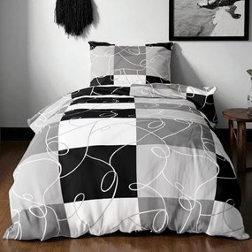 Pamut ágynemű PURA GREY 4 részes 140x200 cm