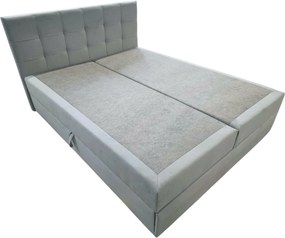 Kárpitozott boxspring ágy DIRELIS TRINITY 140x200 cm szürke Matrac: Bonell rugós matrac