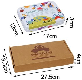 Logikai alak kirakó Montessori fajáték