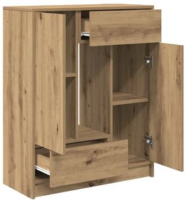 kézműves tölgy komód fiókokkal és ajtókkal 73x31x90 cm